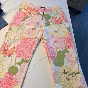 Burberry Pink and Green Floral Bermudas